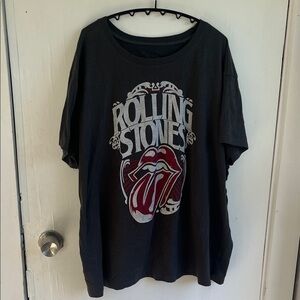 The Rolling Stones Black Tee with Red Logo Size XXL